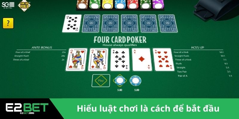Poker Online E2BET – Đấu Trí Đỉnh Cao Trên Bàn Cược 3 Hiểu luật chơi là cách để bắt đầu